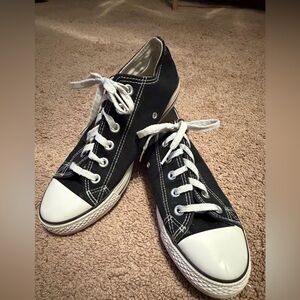 Vintage Converse Black Low-Top All Star Sneakers with White Accents